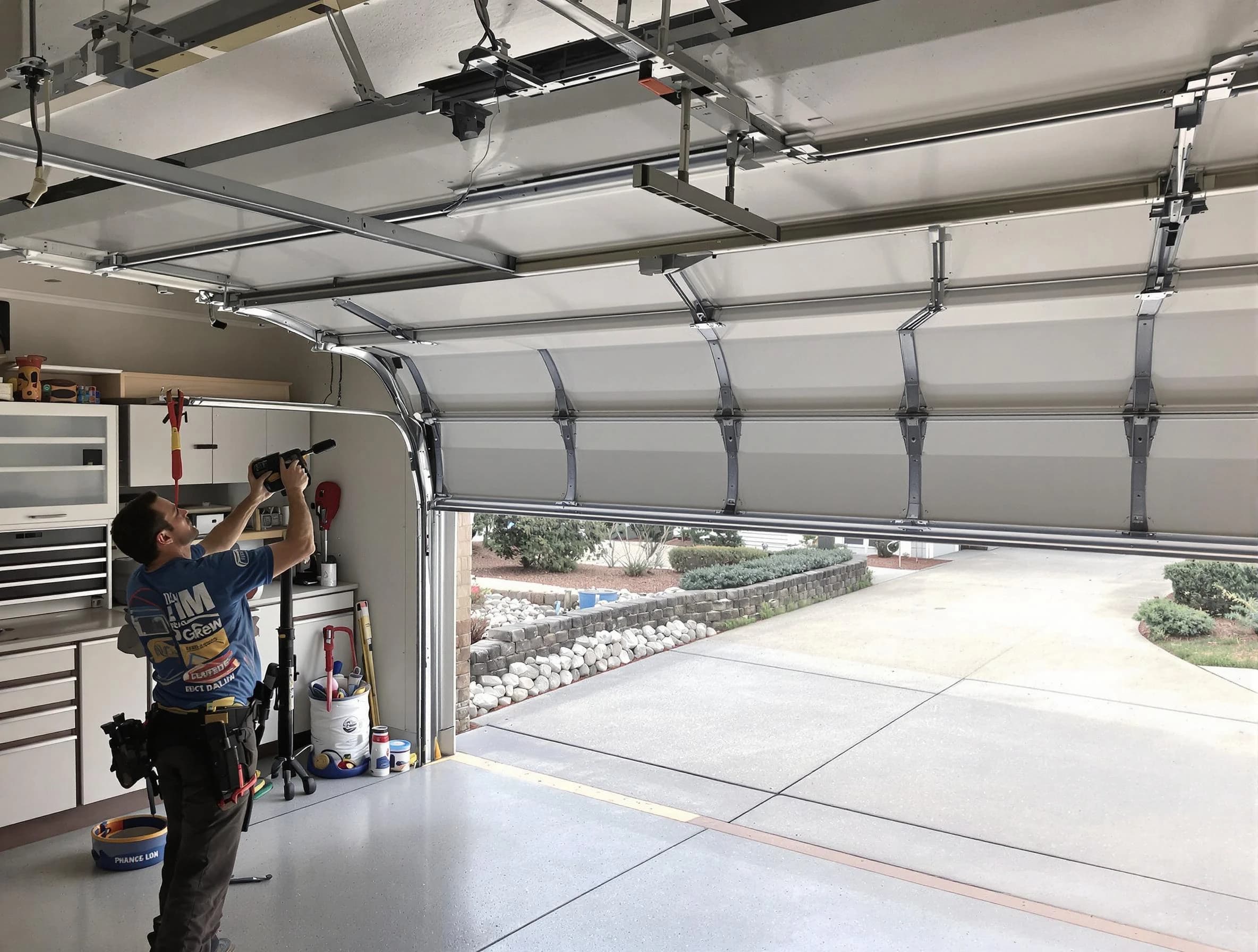 Garage door track repair service by Cottonwood Heights Garage Door Repair in Cottonwood Heights