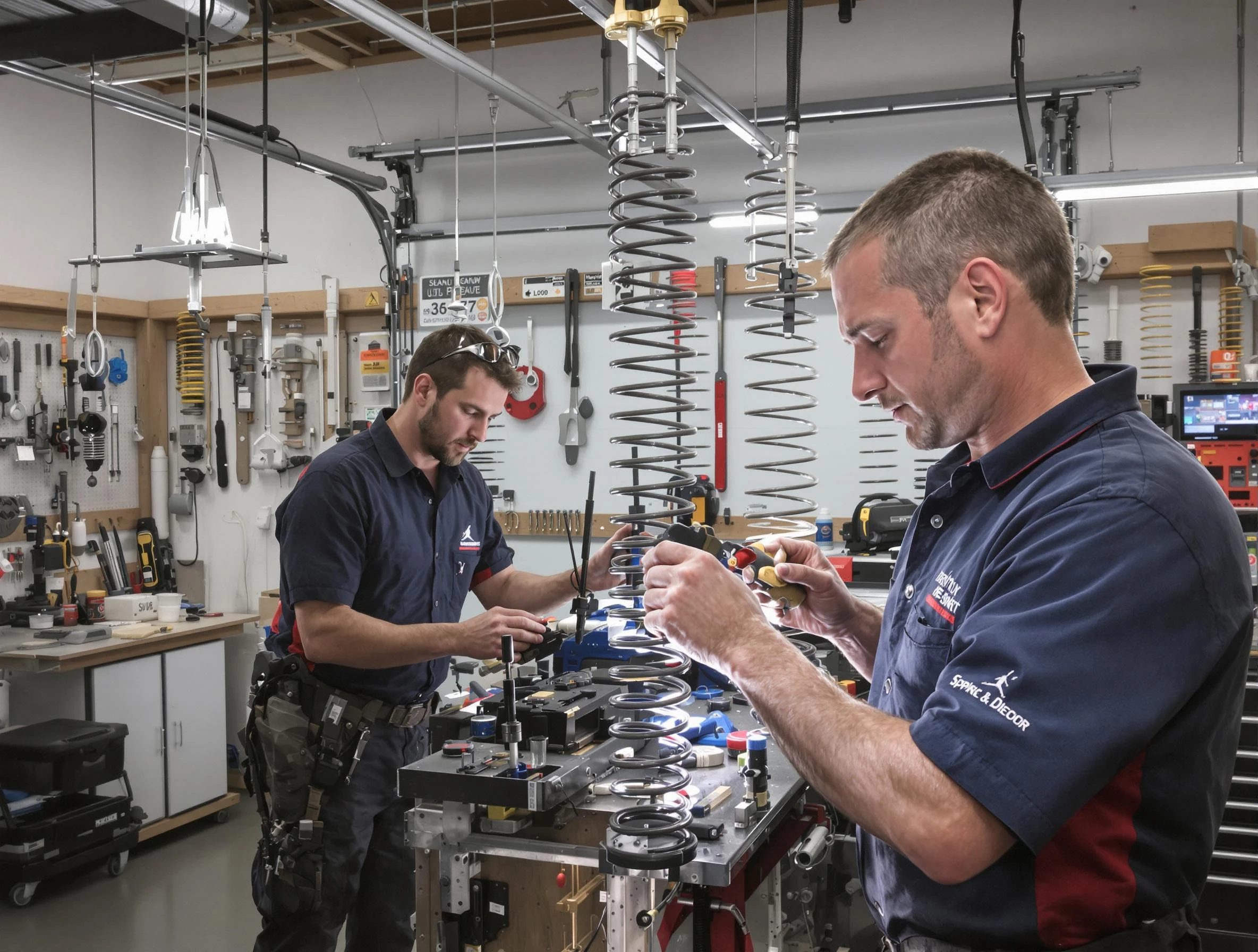 Garage door spring repair service by Cottonwood Heights Garage Door Repair in Cottonwood Heights